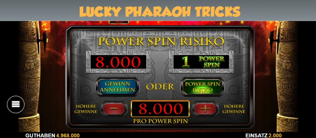 lucky pharaoh tricks